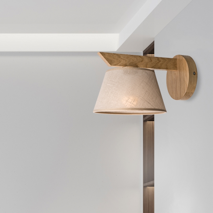 Brilagi - LED  Sieninis šviestuvas ANTHONY 1xE14/40W/230V ąžuolas/smėlio spalva