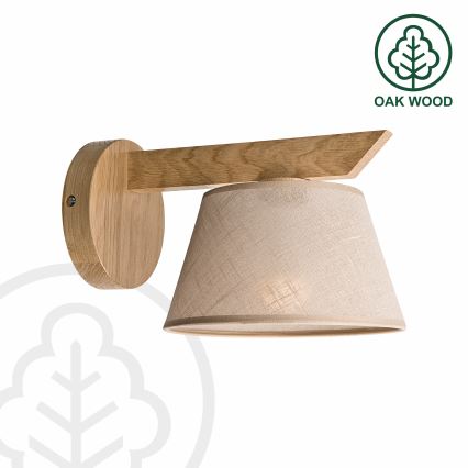 Brilagi - LED  Sieninis šviestuvas ANTHONY 1xE14/40W/230V ąžuolas/smėlio spalva