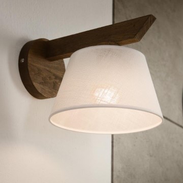 Brilagi - LED Sieninis šviestuvas ANTHONY 1xE14/40W/230V ąžuolo riešutas/balta