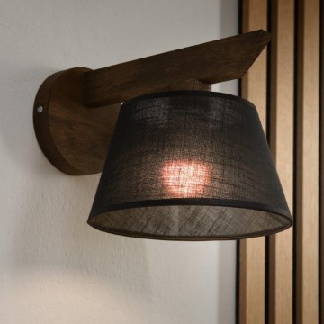 Brilagi - LED Sieninis šviestuvas ANTHONY 1xE14/40W/230V ąžuolo riešutas/juoda