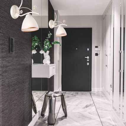 Brilagi - LED sieninis šviestuvas ANTICO 1xE27/60W/230V balta patina