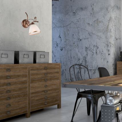 Brilagi - LED sieninis šviestuvas ANTICO 1xE27/60W/230V bronzinė patina