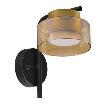 Brilagi - LED Sieninis šviestuvas AURA LUX 1xGX53/30W/230V juoda/auksinė