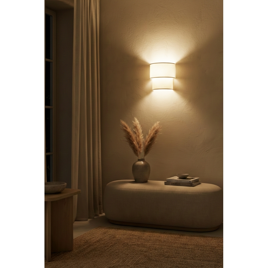 Brilagi - LED sieninis šviestuvas BOHO ECO 1xE27/10W/230V kreminis