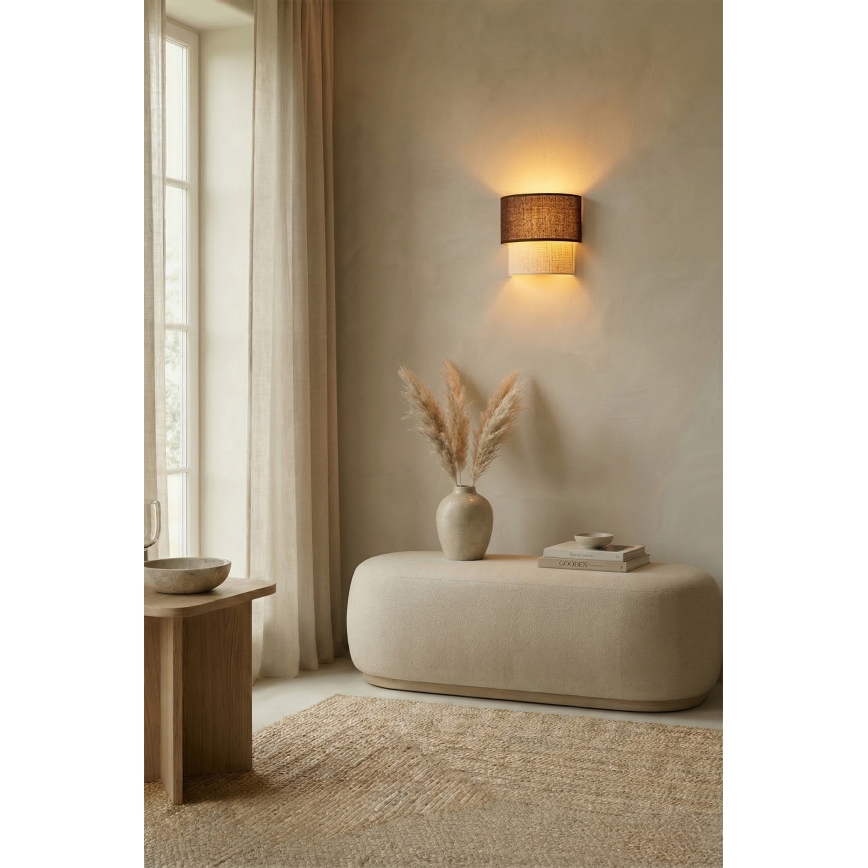 Brilagi - LED sieninis šviestuvas BOHO ECO 1xE27/10W/230V ruda/kreminė