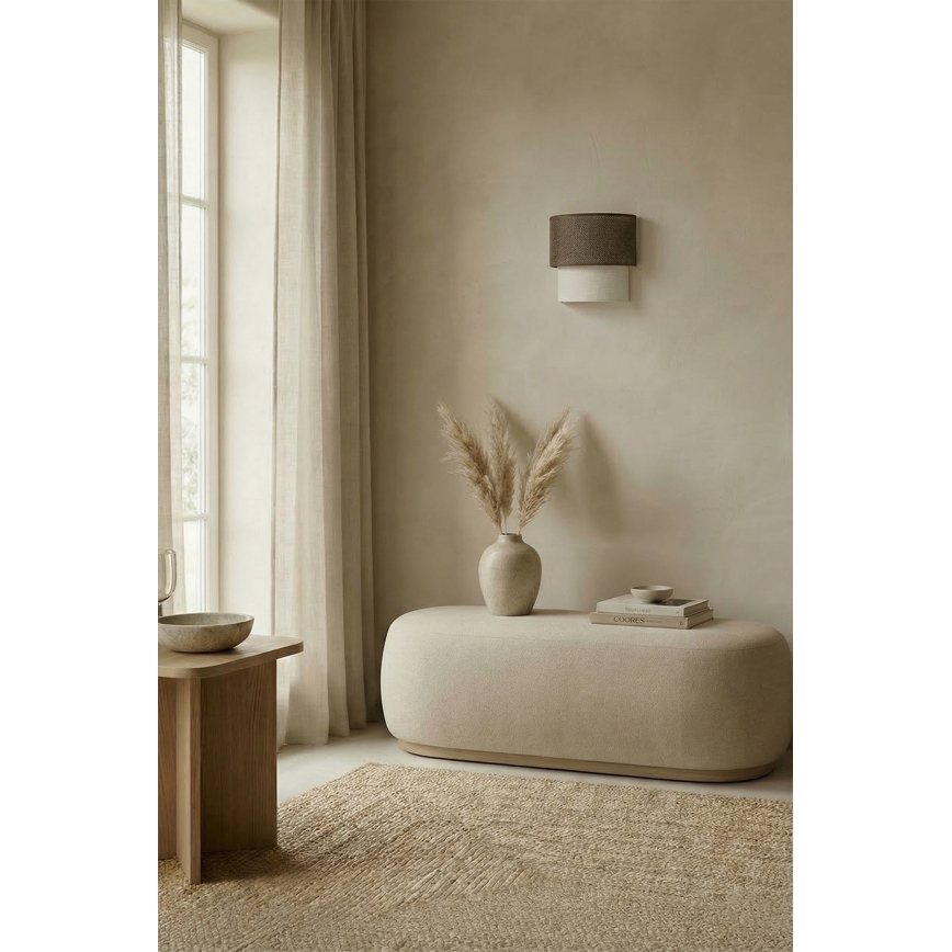 Brilagi - LED sieninis šviestuvas BOHO ECO 1xE27/10W/230V ruda/kreminė