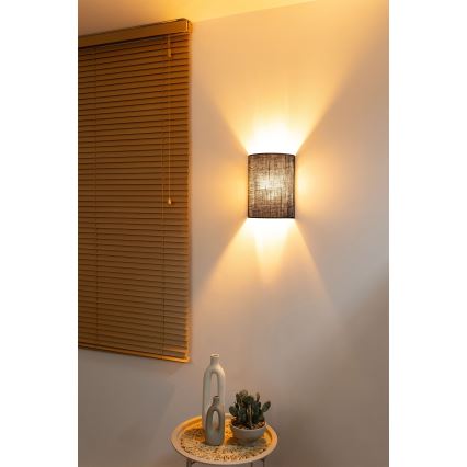 Brilagi - LED sieninis šviestuvas BOHO STYLE 1xE27/15W/230V rudas