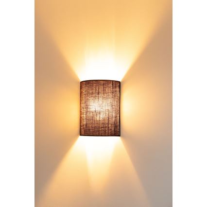 Brilagi - LED sieninis šviestuvas BOHO STYLE 1xE27/15W/230V rudas