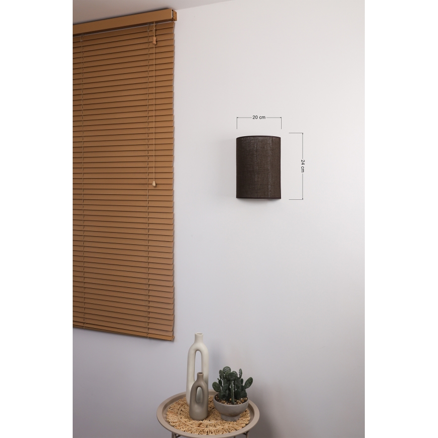 Brilagi - LED sieninis šviestuvas BOHO STYLE 1xE27/15W/230V rudas