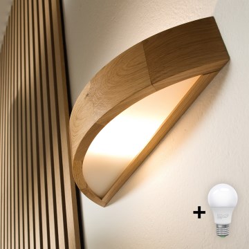 Brilagi - LED sieninis šviestuvas CARVALHO 1xE27/15W/230V ąžuolas
