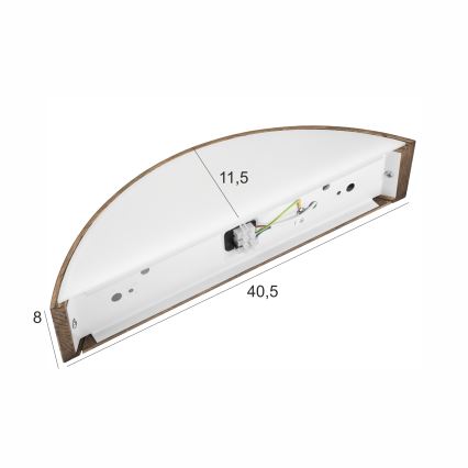 BRILAGI - LED sieninis šviestuvas CARVALHO 1xE27/15W/230V ąžuolas / riešutas