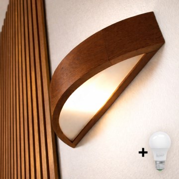 Brilagi - LED sieninis šviestuvas CARVALHO 1xE27/15W/230V ąžuolas-vyšnia