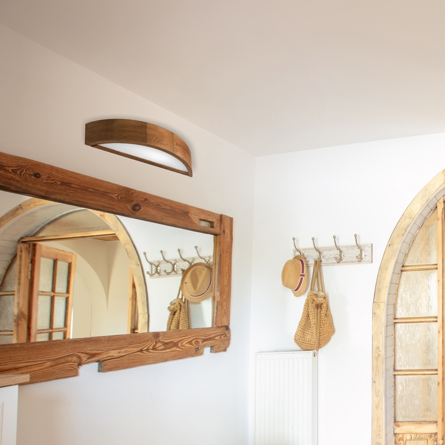 Brilagi - LED sieninis šviestuvas CARVALHO 1xE27/15W/230V ąžuolas-vyšnia