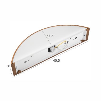 Brilagi - LED sieninis šviestuvas CARVALHO 1xE27/15W/230V ąžuolas-vyšnia