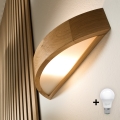 Brilagi - LED Sieninis šviestuvas CARVALHO 1xE27/60W/230V ąžuolas