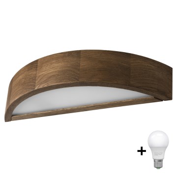 Brilagi - LED Sieninis šviestuvas CARVALHO 1xE27/60W/230V ąžuolas