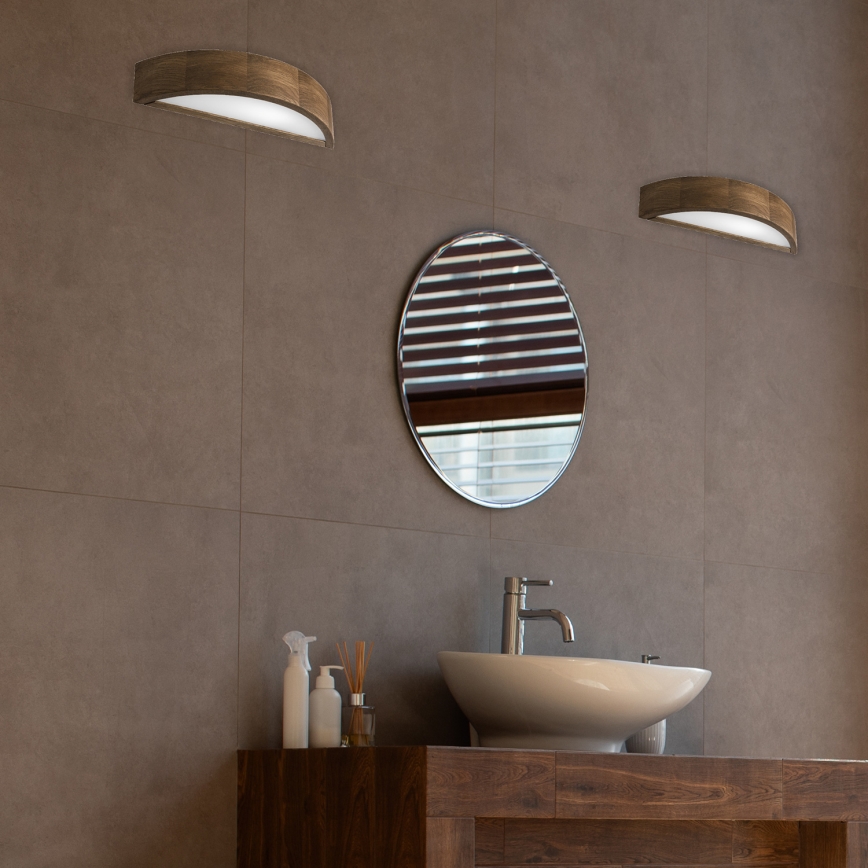 Brilagi - LED Sieninis šviestuvas CARVALHO 1xE27/60W/230V ąžuolas