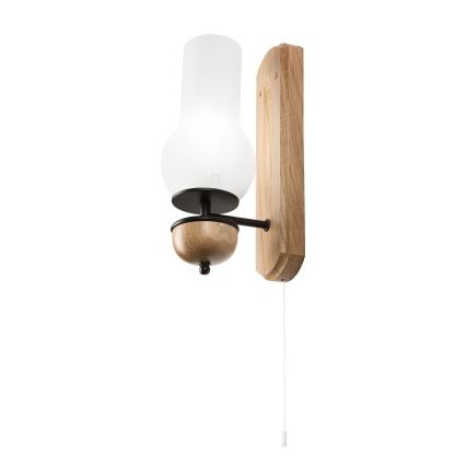 Brilagi - LED Sieninis šviestuvas COTTAGE 1xE14/40W/230V ąžuolas/balta