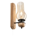 Brilagi - LED Sieninis šviestuvas COTTAGE 1xE14/40W/230V ąžuolas/ruda