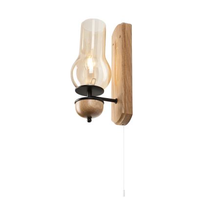 Brilagi - LED Sieninis šviestuvas COTTAGE 1xE14/40W/230V ąžuolas/ruda
