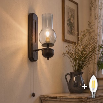 BRILAGI - LED sieninis šviestuvas COTTAGE 1xE14/40W/230V buk/dūminė pilka