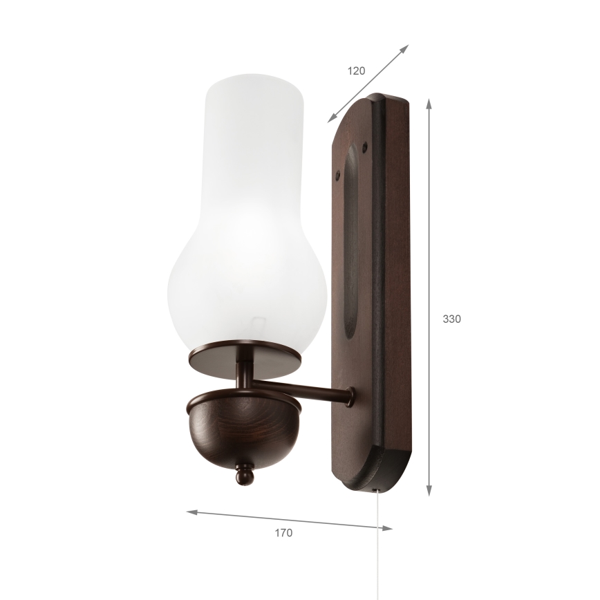 Brilagi - LED Sieninis šviestuvas COTTAGE 1xE14/40W/230V bukas/balta