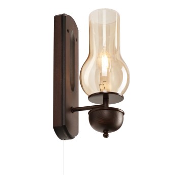 Brilagi - LED Sieninis šviestuvas COTTAGE 1xE14/40W/230V bukas/ruda