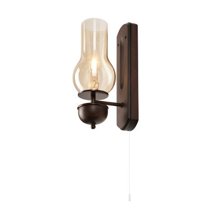 Brilagi - LED Sieninis šviestuvas COTTAGE 1xE14/40W/230V bukas/ruda