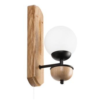 Brilagi - LED Sieninis šviestuvas COTTAGE 1xG9/40W/230V ąžuolas/balta