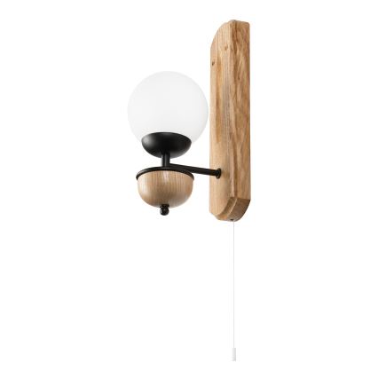 Brilagi - LED Sieninis šviestuvas COTTAGE 1xG9/40W/230V ąžuolas/balta