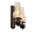 Brilagi - LED Sieninis šviestuvas COTTAGE 2xE14/40W/230V bukas/ruda
