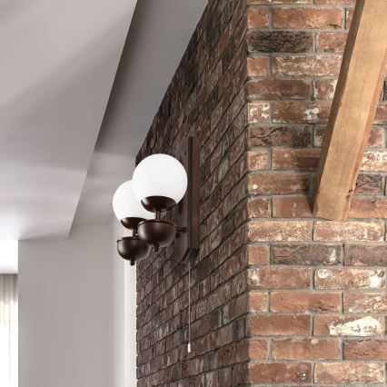 Brilagi - LED Sieninis šviestuvas COTTAGE 2xG9/40W/230V bukas/balta