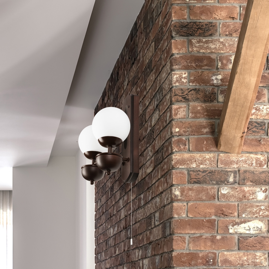Brilagi - LED Sieninis šviestuvas COTTAGE 2xG9/40W/230V bukas/balta