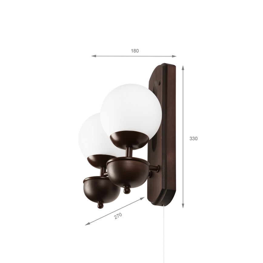 Brilagi - LED Sieninis šviestuvas COTTAGE 2xG9/40W/230V bukas/balta