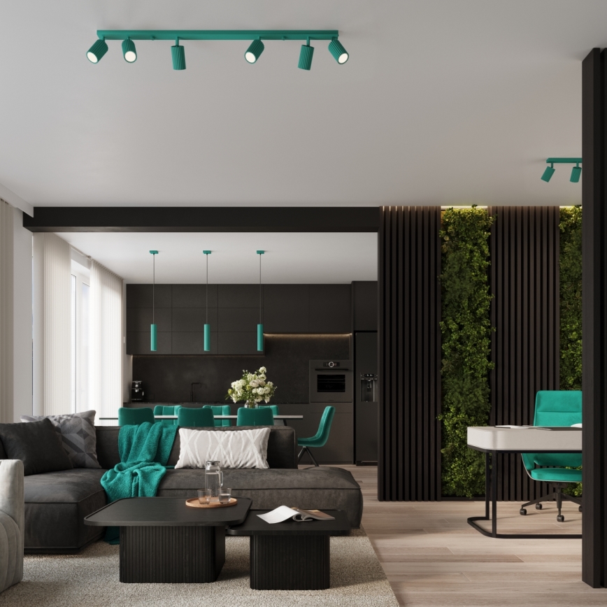 Brilagi - LED sieninis šviestuvas CRESTO 1xGU10/10W/230V 10 cm turkio spalvos