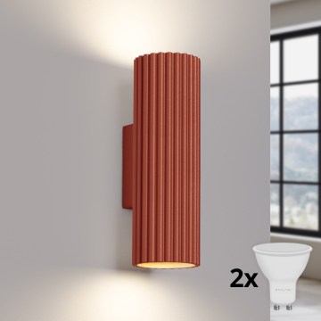BRILAGI - LED sieninis šviestuvas CRESTO 2xGU10/10W/230V 20 cm oranžinis