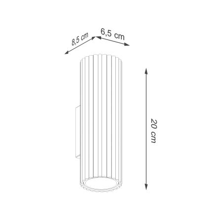 Brilagi - LED sieninis šviestuvas CRESTO 2xGU10/10W/230V 20 cm turkio spalvos