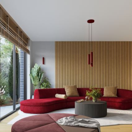 Brilagi - LED sieninis šviestuvas CRESTO 2xGU10/10W/230V 30 cm bordo