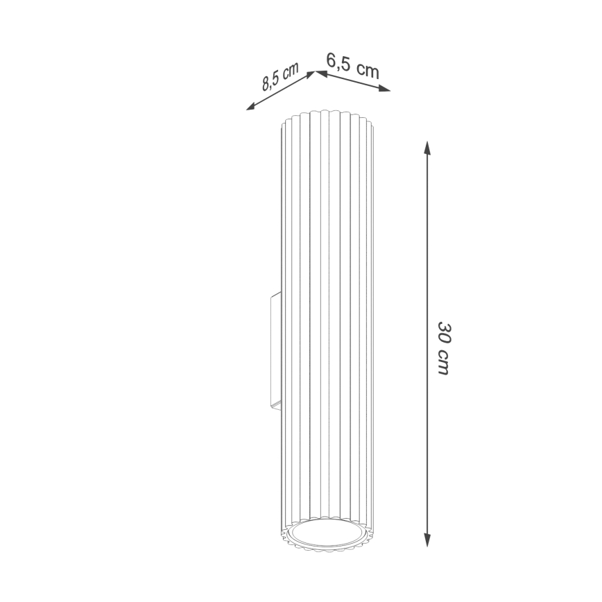 Brilagi - LED sieninis šviestuvas CRESTO 2xGU10/10W/230V 30 cm juodas