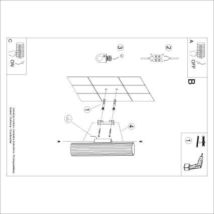 Brilagi - LED sieninis šviestuvas CRESTO 2xGU10/10W/230V 30 cm juodas