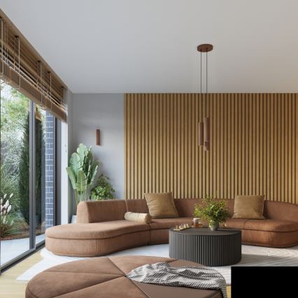 Brilagi - LED sieninis šviestuvas CRESTO 2xGU10/10W/230V 30 cm rudas