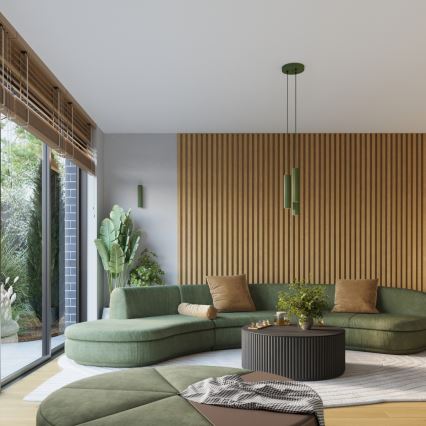 Brilagi - LED sieninis šviestuvas CRESTO 2xGU10/10W/230V 30 cm žalias