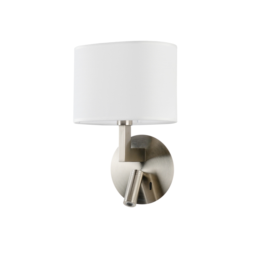 Brilagi - LED sieninis šviestuvas DAYA 1xE14/40W/230V + LED/3W balta/matinis chromas