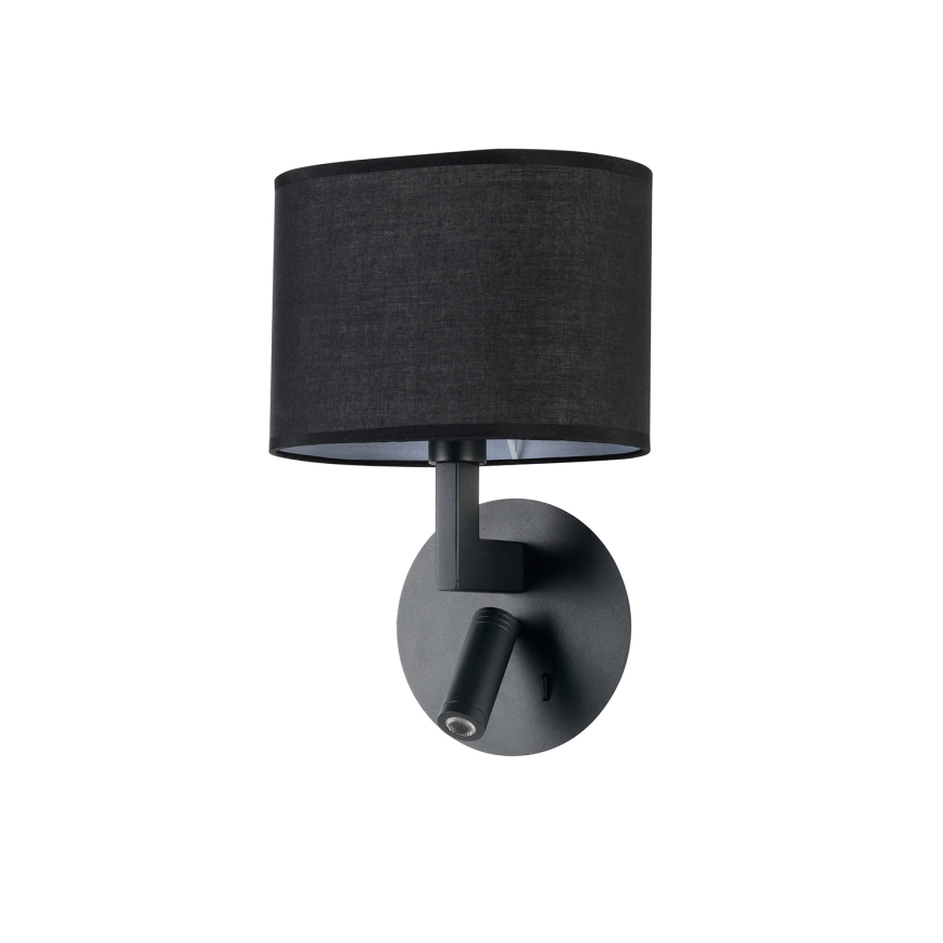 Brilagi - LED Sieninis šviestuvas DAYA 1xE14/40W/230V + LED/3W juodas