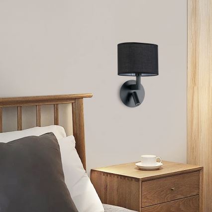 Brilagi - LED Sieninis šviestuvas DAYA 1xE14/40W/230V + LED/3W juodas