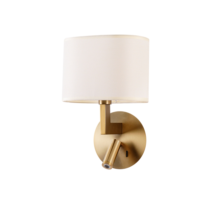 Brilagi - LED sieninis šviestuvas DAYA 1xE14/40W/230V + LED/3W kreminė/auksas