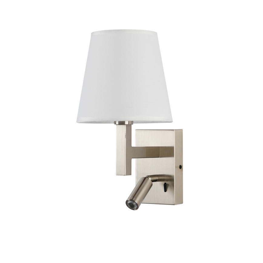 Brilagi - LED sieninis šviestuvas DEYA 1xE14/40W/230V + LED/3W balta/matinis chromas