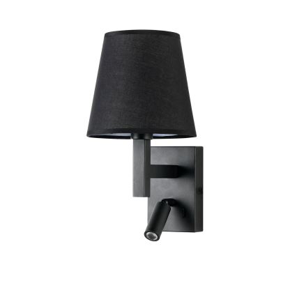 Brilagi - LED sieninis šviestuvas DEYA 1xE14/40W/230V + LED/3W juoda