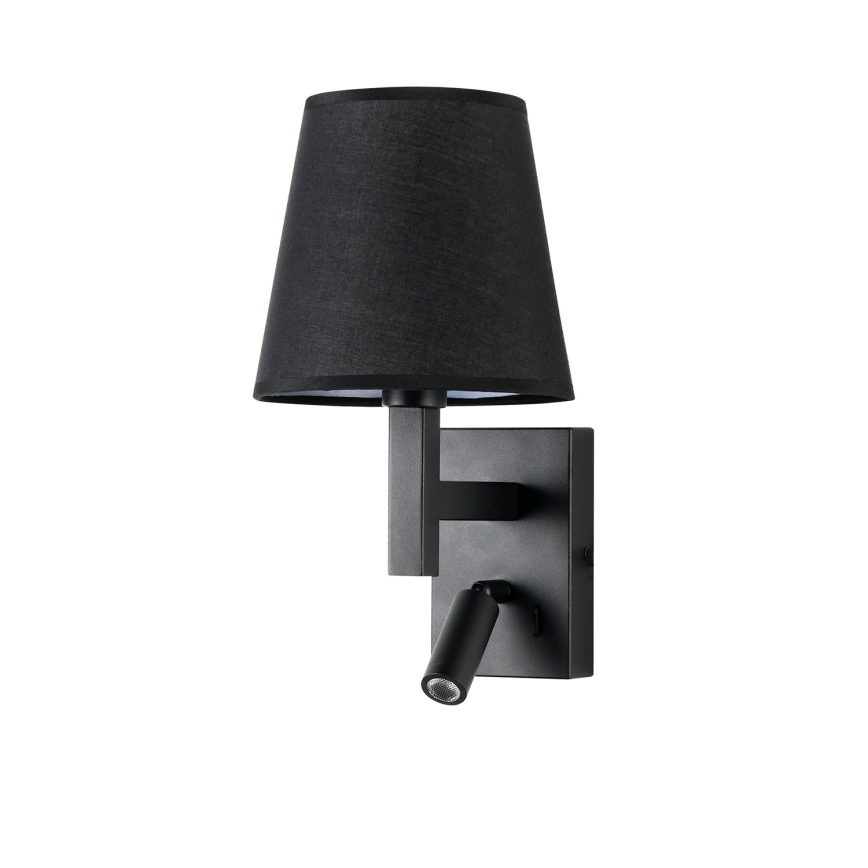 Brilagi - LED sieninis šviestuvas DEYA 1xE14/40W/230V + LED/3W juoda