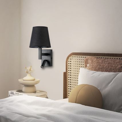Brilagi - LED sieninis šviestuvas DEYA 1xE14/40W/230V + LED/3W juoda